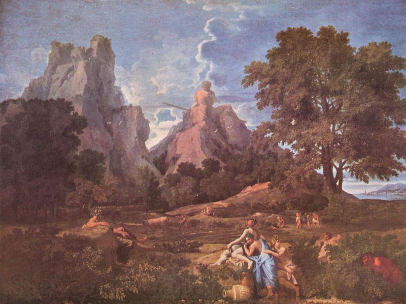 Nicolas Poussin Landschaft mit Polyphem Norge oil painting art